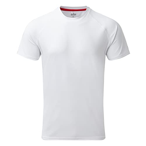 Gill Herren UV Tec T-Shirt Top Weiß - Leichter UV-Sonnenschutz und SPF-Eigenschaften Kurzarm von Gill