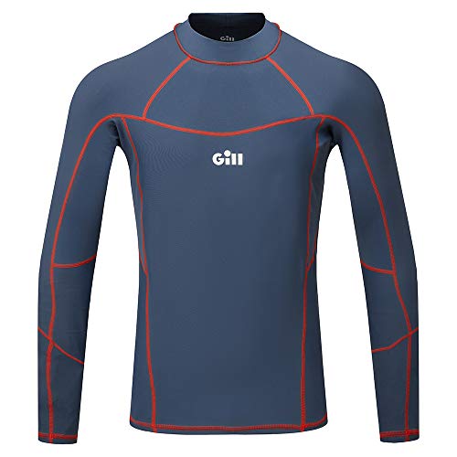 Gill Langarm-Pro-Rashguard-Hemdweste mit 50+ UV-Sonnenschutz, ideal für alle Wassersportarten, Surfen, Paddle-Board, Kajakfahren für Herren (Ozean, M) von Gill