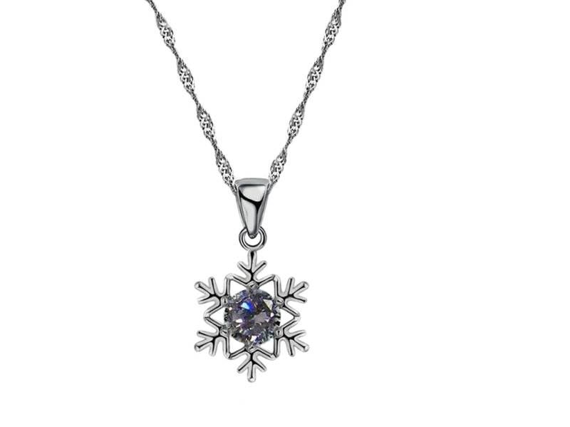 Diamond Snowflake Topaz Halskette Für Eine Schneekönigin von GillWellsCreations
