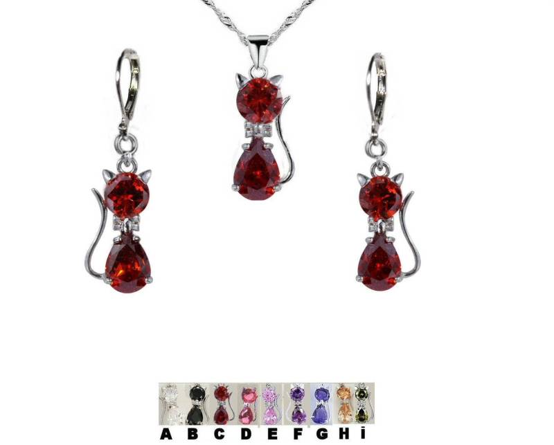 Granat Katze Set & Andere Kristalle von GillWellsCreations