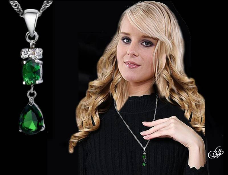 Halskette Doppelkristall Oval Und Tropfen Des Lebens Silber 925, Kristall Der Wahl von GillWellsCreations