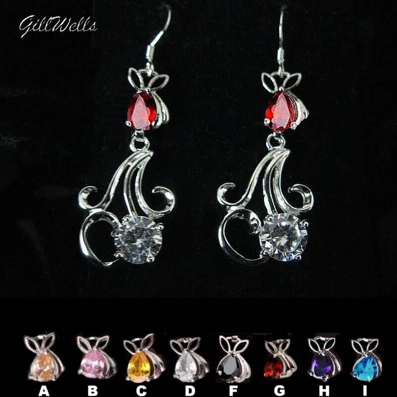 Kristall Lotus Ohrringe, Asymmetrisch, Wählen Sie Ihre Kristalle von GillWellsCreations