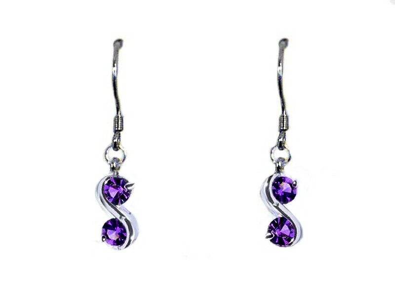 Ohrringe „Doppelte Unendlichkeit Auf Violettem Amethyst" von GillWellsCreations