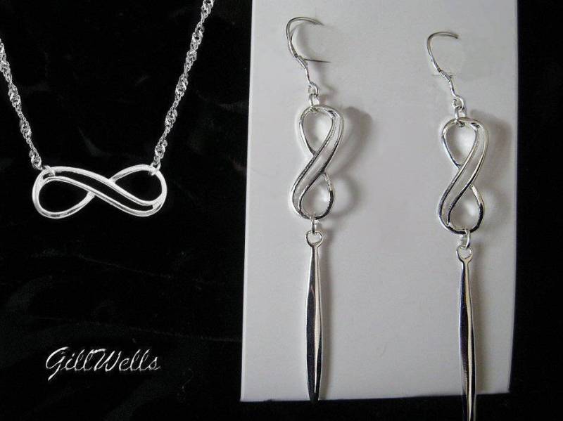 Set „Der Pfeil Der Liebe Mit Doppelter Silberner Unendlichkeit" von GillWellsCreations