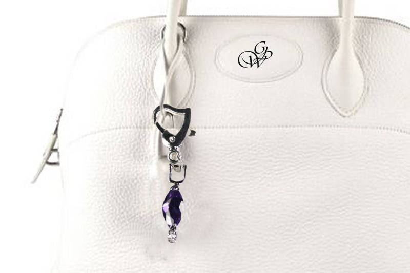 Taschenanhänger „Amethyst Marquise" von GillWellsCreations