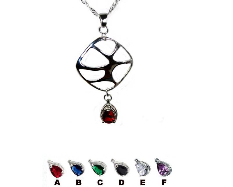 Übergroße Granathalskette Auf Silber von GillWellsCreations