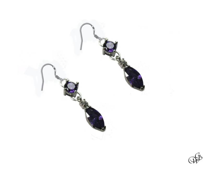 sternschnuppen-Ohrringe Mit Marquise-Amethysten von GillWellsCreations