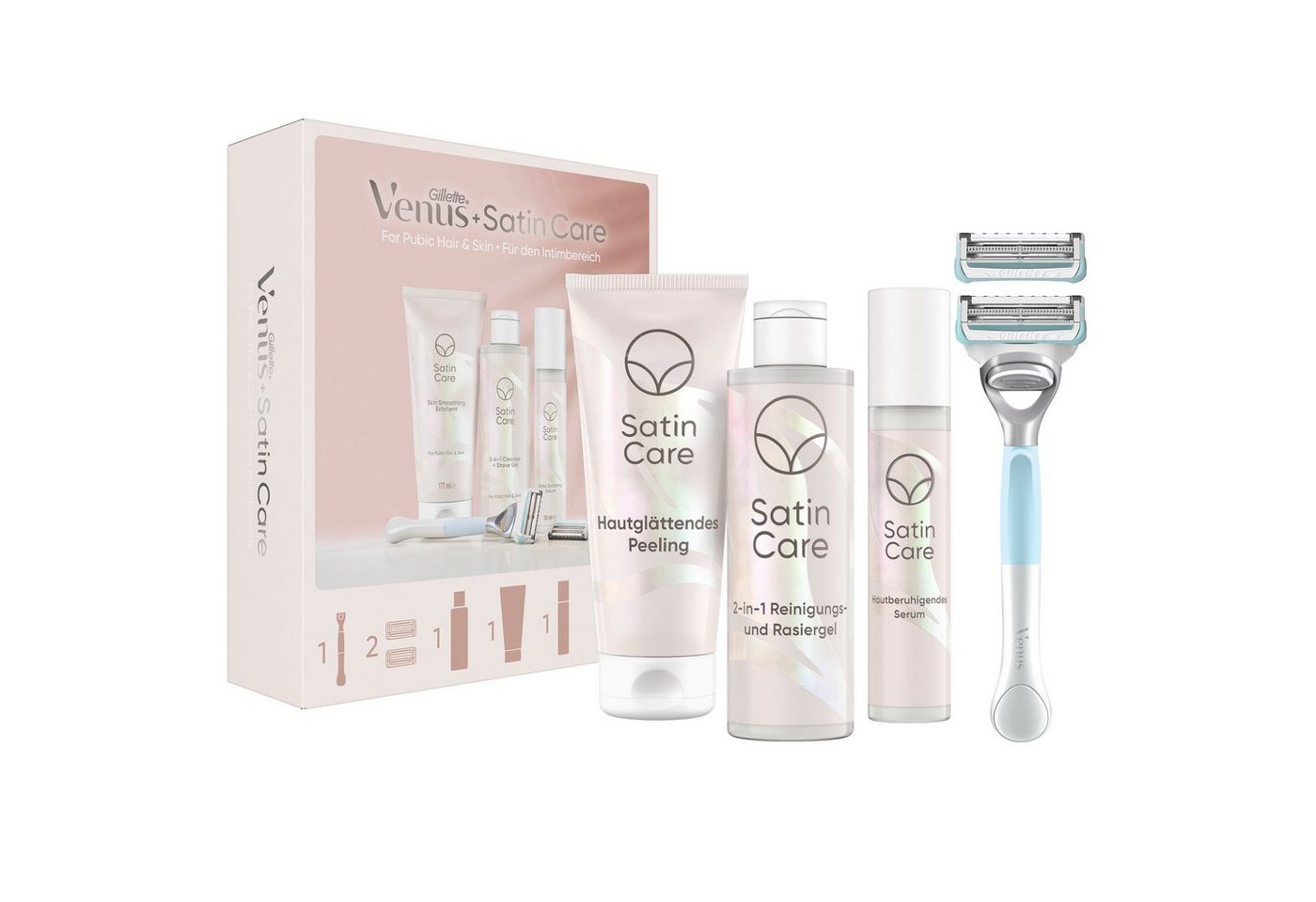 Gillette Venus Nassrasierer Satin Care - Rasier- & Pflegeset von Gillette Venus