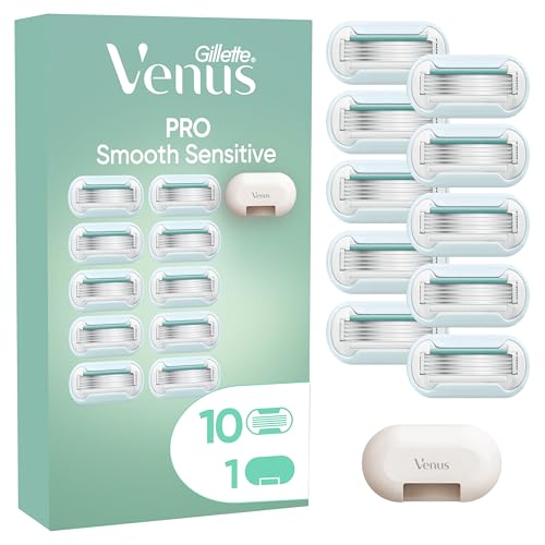Gillette Venus Pro Smooth Sensitive Rasierklingen für empfindliche Haut, 10 Ersatzklingen von Gillette Venus