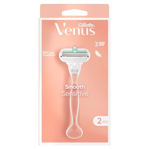 Gillette Venus Smooth Sensitive Rasierer mit 2 Ersatzköpfen von Gillette Venus