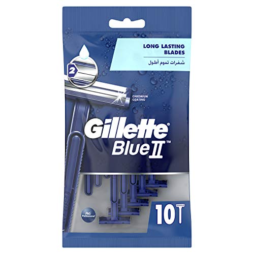 Gillette Blue II Feste Kopf Einweg Rasierer – 10 Stück von Gillette