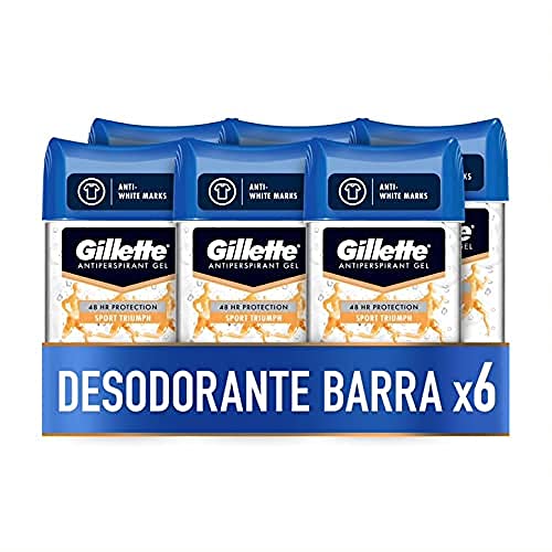 Gillette Clear Gel Anti-Transpirant Sport Triumph Deodorant für Herren, 70 ml x 6 von Gillette