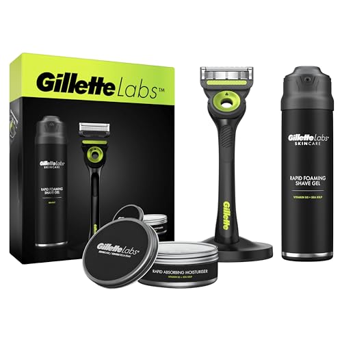 Gillette Labs Geschenkset mit Rasierer Schwarz und Neon + Rasiergel 198 ml + Feuchtigkeitscreme 100 ml Gillette Labs Geschenkset mit Rasierer Schwarz und Neon + Rasiergel 198 ml + Feuchtigkeitscreme 100 ml von Gillette