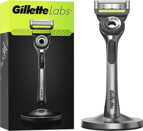 Gillette Labs Herrenrasierer + 1 Rasierklingen-Nachfüller, mit Peeling-Bar, inklusive Premium-Magnetständer von Procter & Gamble