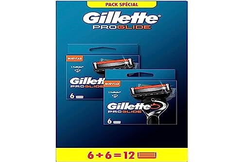 Gillette ProGlide Recharges De Lames De Rasoir Pour Homme, 12 Recharges De Lames, Pack 6 + 6 Lames, Rasage Confortable von Gillette