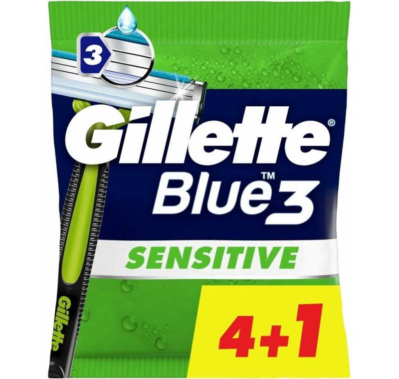 Gillette Rasierklingen Blue 3 Sensitive Cuchilla Afeitar Desechables 5 U von Gillette