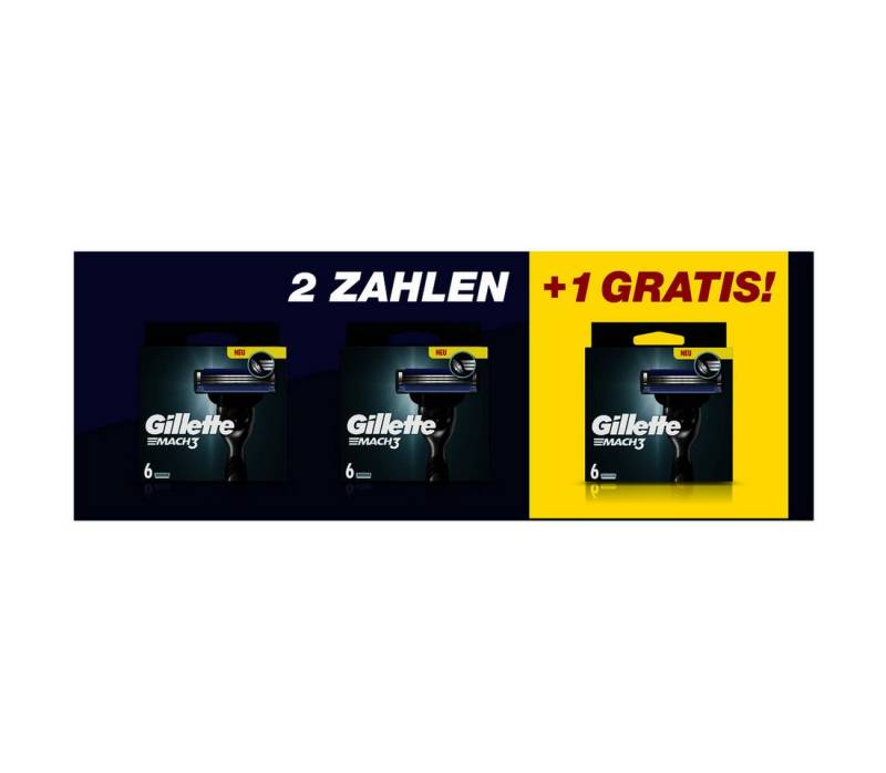 Gillette Rasierklingen Mach3 - 12St. + 6St. gratis von Gillette