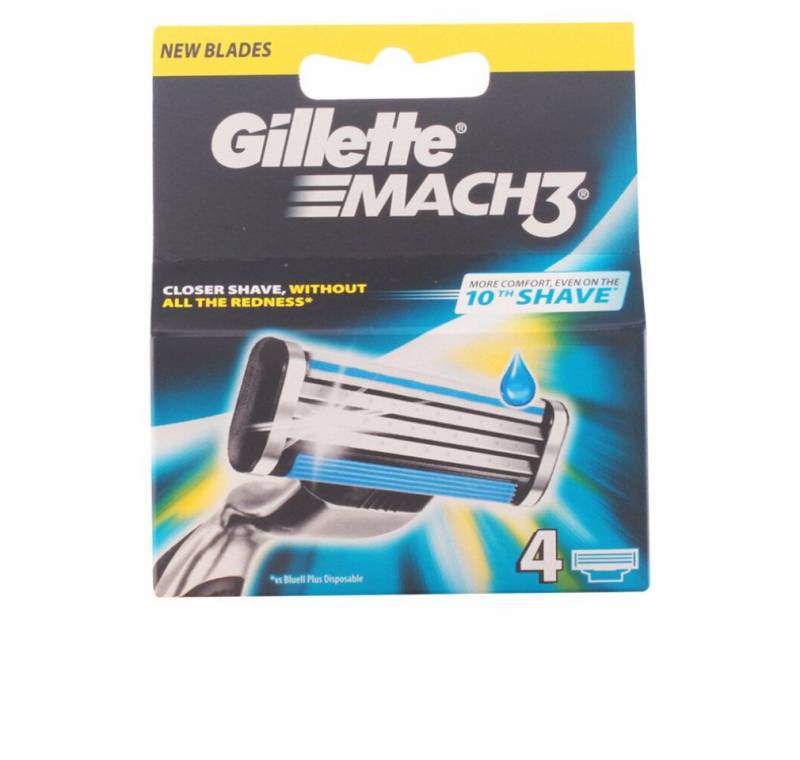 Gillette Rasierklingen Mach3 Mens Razor Blade Refills 4er Rasierklingen von Gillette