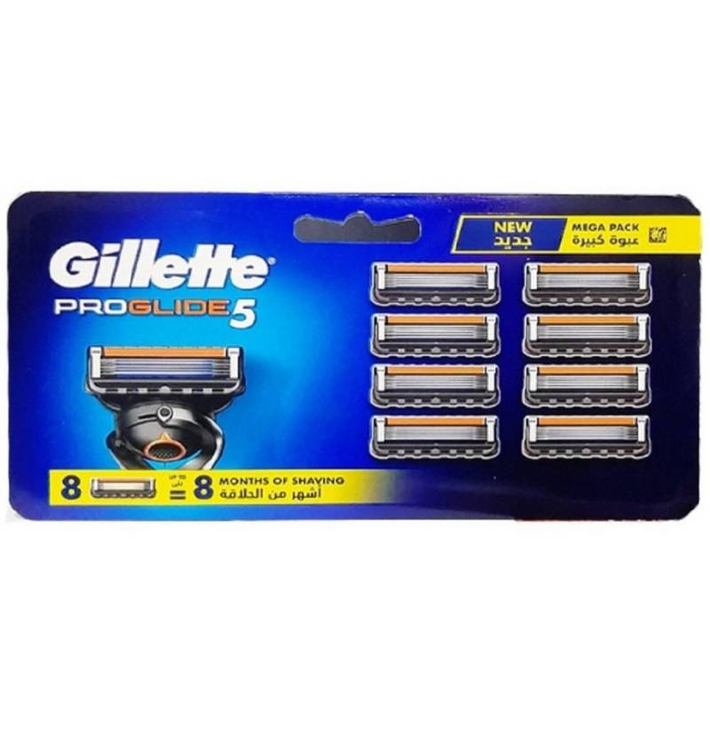 Gillette Rasierklingen ProGlide, 8-tlg., Flexible Klingen Für empfindliche Haut Rasur Rasierset Gleitstreifen von Gillette
