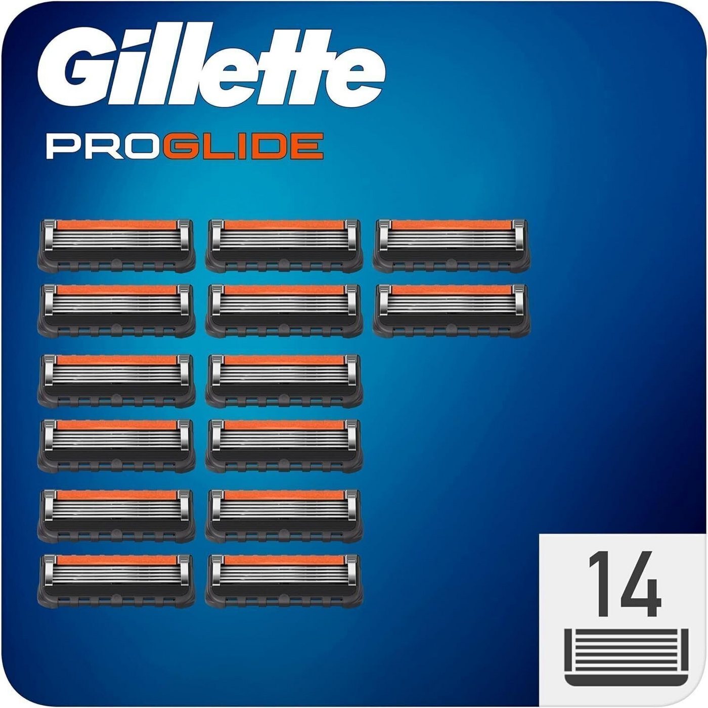 Gillette Rasierklingen ProGlide Rasierklinge Ersatzklinge 5-fach mit Gleitstreifen, 14er Set, 1-tlg. Gillette Rasierklingen ProGlide Rasierklinge Ersatzklinge 5-fach mit Gleitstreifen, 14er Set, 1-tlg. von Gillette