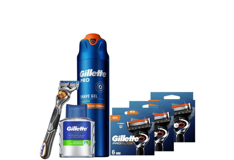 Gillette Rasierset ProGlide, 6-tlg., Pflege, Präzision & Frische – ideal als Geschenk oder für dich von Gillette