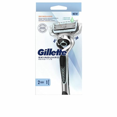 Gillette SkinGuard Sensitive Flexball Rasierer für Herren mit Tendenz zu Reizungen, 1 Griff + 1 Ersatz-Rasierer von Gillette