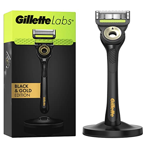 GilletteLabs mit Peelingstange, Gillette Herrenrasierer, 1 Griff – 1 Nachfüllklinge, Geschenkidee für Herren von Gillette