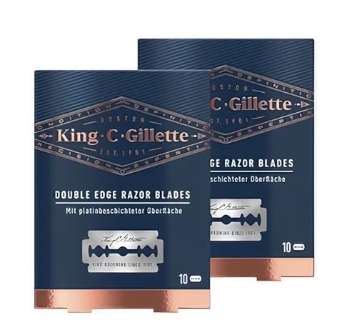 KING C Gillette Rasierklingen 20 Klingen von Gillette