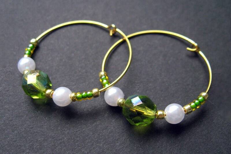 Handgefertigte Creolen - A Taste Of Key Lime. Ohrringe von Gilliauna