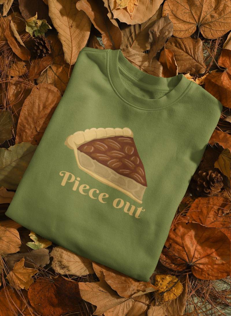 Humorvoller Urlaub Pullover/Thanksgiving Peace Out Pecan Pie Unisex Schwere Mischung Crewneck Sweatshirt von GilliesDigitalDesign