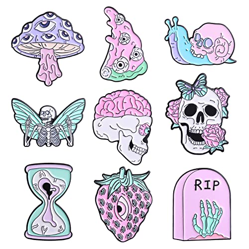 Kreative Emaille-Anstecknadeln, Großpackung mit Cartoon-Pflanzen, Anime, Regenbogen, Punk, Tiere, Emaille, Rucksacknadeln für Männer/Frauen, niedliche coole Pins für Jacken, Kleidung, 1 x 3 x 2 cm, Kreative Emaille-Anstecknadeln, Großpackung mit Cartoon-Pflanzen, Anime, Regenbogen, Punk, Tiere, Emaille, Rucksacknadeln für Männer/Frauen, niedliche coole Pins für Jacken, Kleidung, 1 x 3 x 2 cm, von Gillna