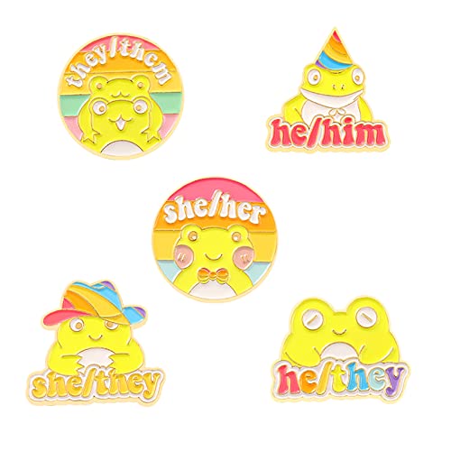 Studious Frosch-Anstecknadeln aus Emaille für Kinder/Mädchen, niedlicher Regenbogen-Tier-Anstecker für Kleidung, buntes Pronomen, Emaille, Schmuckzubehör, Geschenk Studious Frosch-Anstecknadeln aus Emaille für Kinder/Mädchen, niedlicher Regenbogen-Tier-Anstecker für Kleidung, buntes Pronomen, Emaille, Schmuckzubehör, Geschenk von Gillna