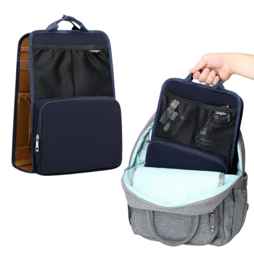 GillyGro Vertikaler Rucksack-Organizer für Tragetasche, Handgepäck, Picknick, Camping, faltbar, isoliert, wasserdicht, mit Taschen und Griffen, Reisezubehör für Damen und Herren GillyGro Vertikaler Rucksack-Organizer für Tragetasche, Handgepäck, Picknick, Camping, faltbar, isoliert, wasserdicht, mit Taschen und Griffen, Reisezubehör für Damen und Herren von GillyGro