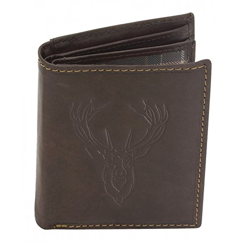 Gilmers, Herren Geldbeutel, Leder, Hochformat, 12,5 x 9,5 x 2 cm, Braun mit Prägung Hirsch, 16062-5 Gilmers, Herren Geldbeutel, Leder, Hochformat, 12,5 x 9,5 x 2 cm, Braun mit Prägung Hirsch, 16062-5 von Gilmers