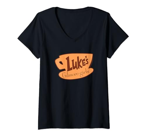 Gilmore Girls Luke's Logo T-Shirt mit V-Ausschnitt von Gilmore Girls