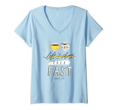 Gilmore Girls Life's Short Talk Fast T-Shirt mit V-Ausschnitt von Gilmore Girls