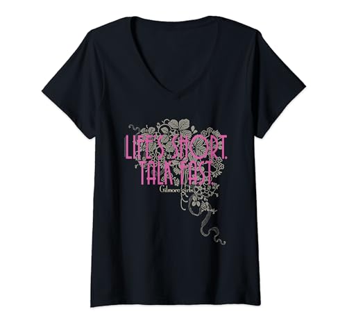 Gilmore Girls Life's Short Talk Fast T-Shirt mit V-Ausschnitt von Gilmore Girls