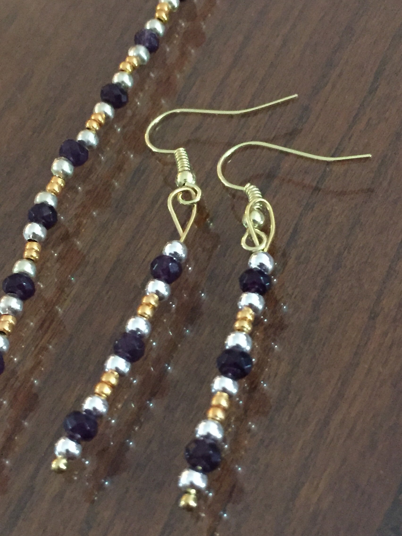 Amethyst Ohrringe Und Halskette Amethyst Ohrringe Und Halskette von GiltLilyHandicraft