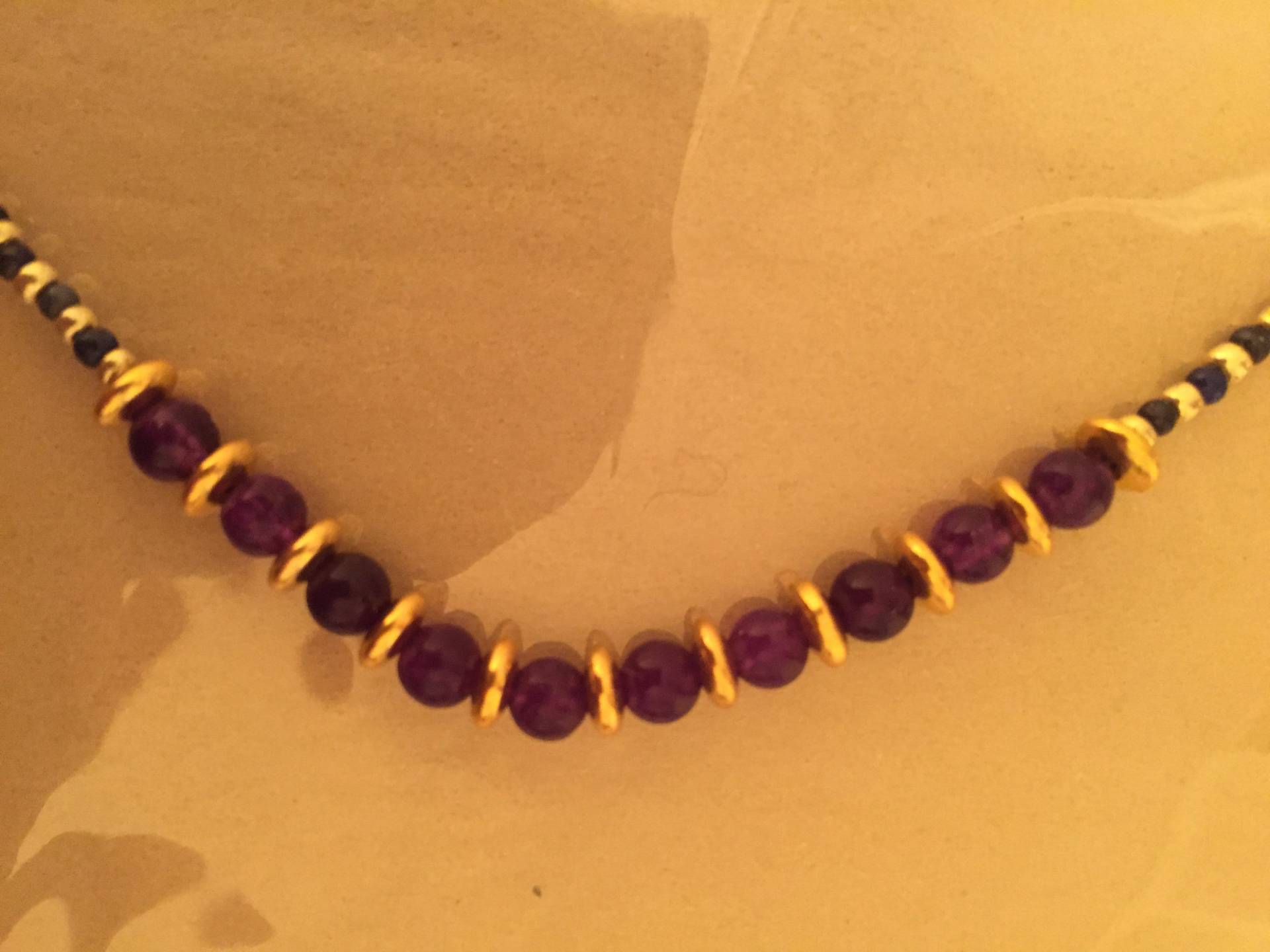 Amethyst Und Lapis Lazuli Kette Amethyst Und Lapis Lazuli Kette von GiltLilyHandicraft