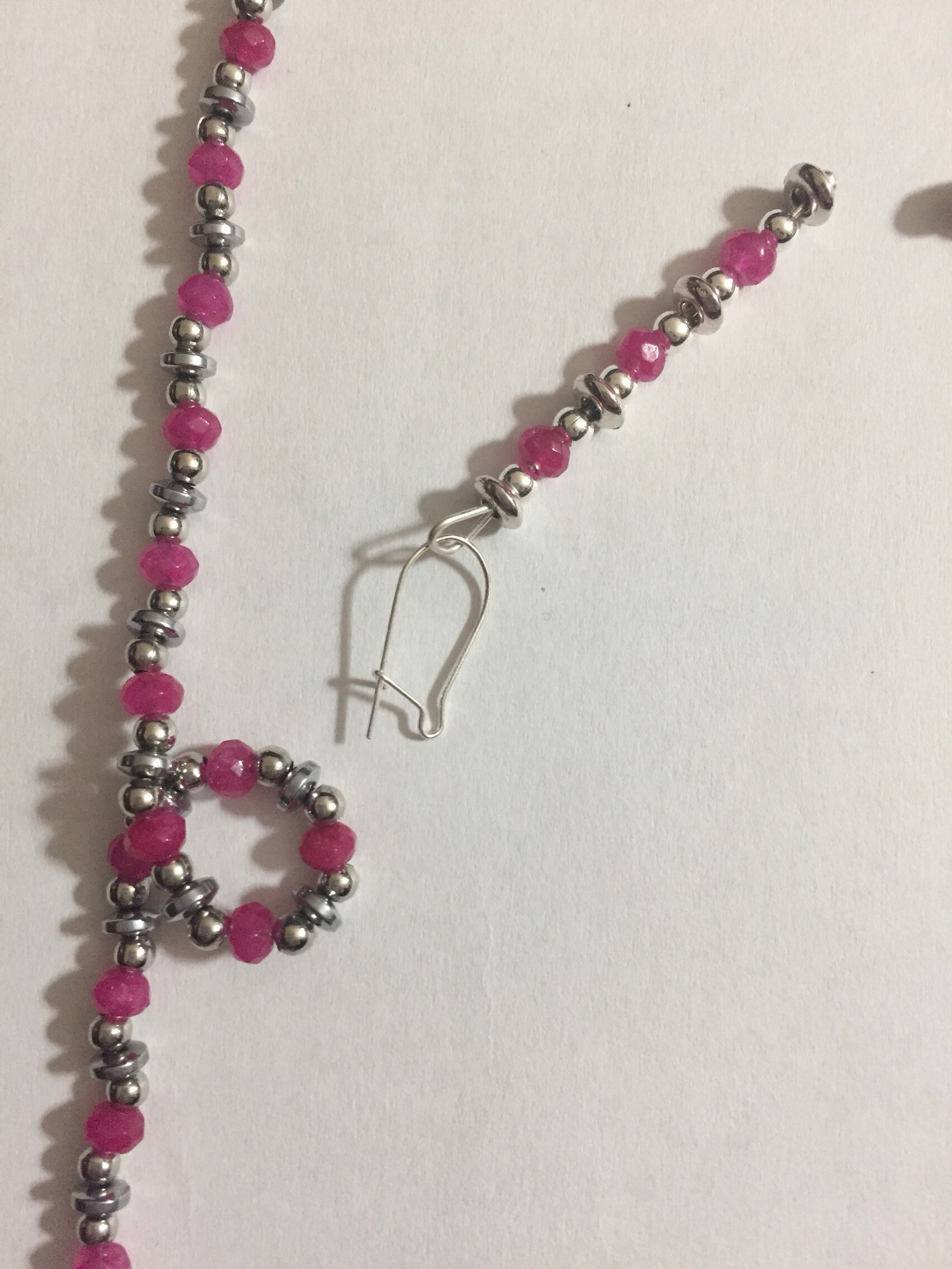 Rubin Und Silber Halskette Mit Passenden Ohrringen Rubin Und Silber Halskette Mit Passenden Ohrringen von GiltLilyHandicraft