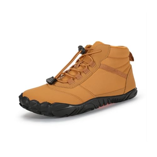 Barfußschuhe Damen Herren Wanderschuhe Zehenschuhe Hohe Warme und rutschfeste Stiefel Wasserdicht Schnell Trocknend (Stil E-Gelb, Erwachsene, Herren, 39, Numerisch, EU Schuhgrößensystem, M) von Giltpeak
