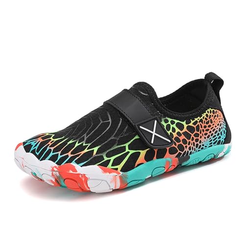 Giltpeak Barfußschuhe Kinder Schnell Leicht Trocknend Traillaufschuhe Atmungsaktiv Strandschuhe Wanderschuhe Für Jungen Und Mädchen (A-Black, Kleinkind, 30, Numerisch, EU Schuhgrößensystem, M) von Giltpeak
