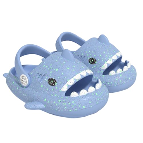 Giltpeak Cloud Shark Slides Slippers Kids, Hai Hausschuhe Schuhe Sommer Rutschfeste Badelatschen Haifisch Schlappen Kind Badeschuhe Strand für Jungen Mädchen(A-Blue,22/23) von Giltpeak