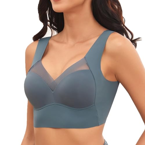 Giltpeak Hatme Haltungskorrektur BH, Wmbra BH Original, Orthopädischer Comfy Seamless BH, Bequemer Push-up-BH Für Damen (DE/NL/SE/PL, Alphanumerisch, 3XL, Regular, Regular, Dunkelblau) von Giltpeak