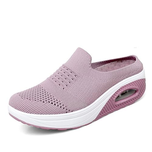 Giltpeak Hatme Orthopädische Hausschuhe Damen, Slip on Rutschfeste Strick-Damenschuhe Pantoletten Mit Fußbett (C-Pink, Erwachsene, 39, Numerisch, EU Schuhgrößensystem, M) von Giltpeak