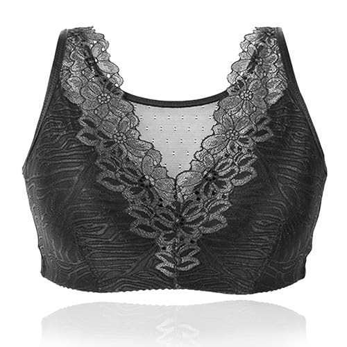 Giltpeak Mastektomie-BHS mit Taschen für Prothese Snap, Prothesen-BHS mit integrierten Brustformen, chirurgischer BH, Schwarz, 85B von Giltpeak