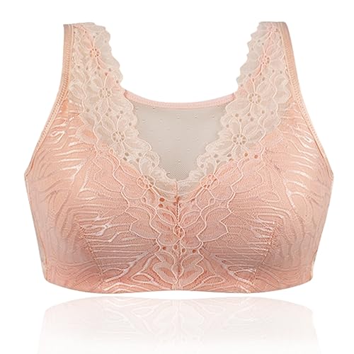 Giltpeak Mastektomie-BHS mit Taschen für Prothese Snap, Prothesen-BHS mit integrierten Brustformen, chirurgischer BH, Rose, 95C von Giltpeak