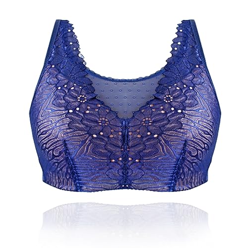 Giltpeak Mastektomie-BHS mit Taschen für Prothese Snap, Prothesen-BHS mit integrierten Brustformen, chirurgischer BH, Saphir, 95A von Giltpeak