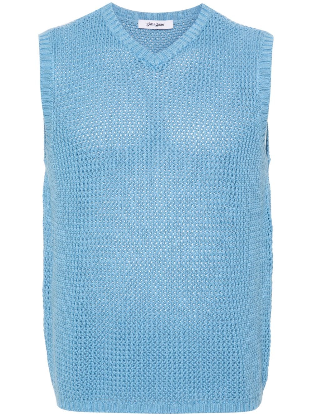 Gimaguas Bridget Tanktop mit Lochstrickmuster - Blau von Gimaguas