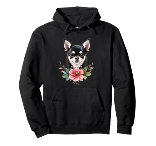 Chihuahua Welpe mit hübschen Blumen Hund Mama Papa Sohn Tochter Pullover Hoodie Chihuahua Welpe mit hübschen Blumen Hund Mama Papa Sohn Tochter Pullover Hoodie von GimmeaCHI